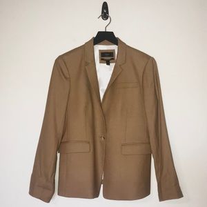 J. Crew Warm Camel Regent Blazer in Wool Flannel